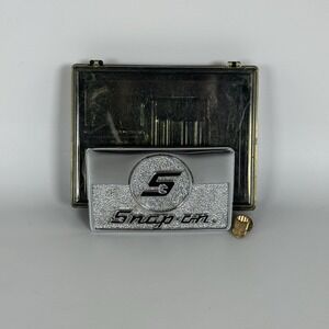 Snap-on Tools Belt Buckle Chrome Solid Brass SPP-644 Made in USA W Pin Vintage